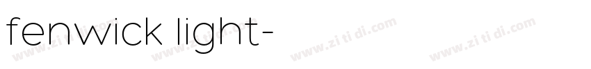 fenwick light字体转换